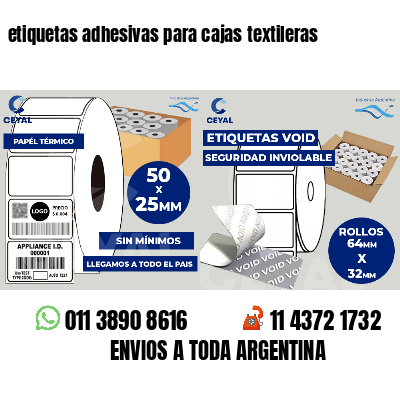etiquetas adhesivas para cajas textileras