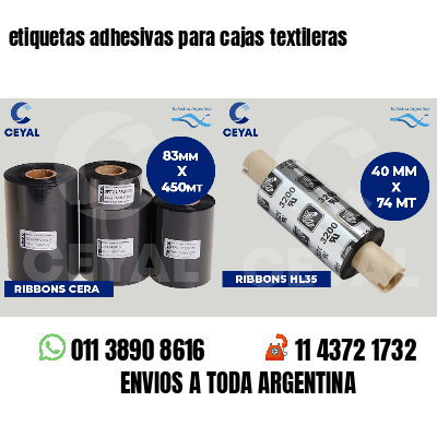 etiquetas adhesivas para cajas textileras