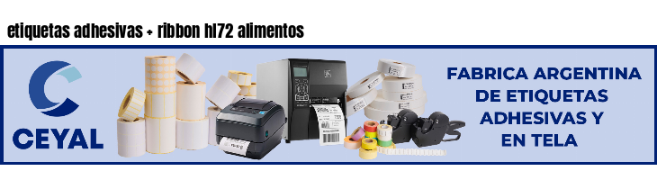 etiquetas adhesivas   ribbon hl72 alimentos