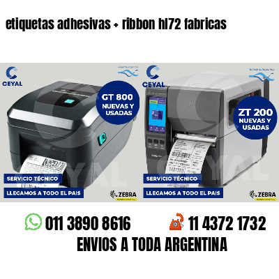 etiquetas adhesivas   ribbon hl72 fabricas