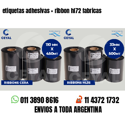 etiquetas adhesivas   ribbon hl72 fabricas