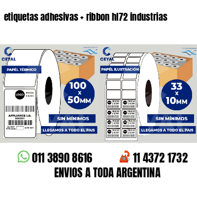 etiquetas adhesivas   ribbon hl72 industrias