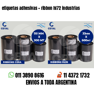 etiquetas adhesivas   ribbon hl72 industrias