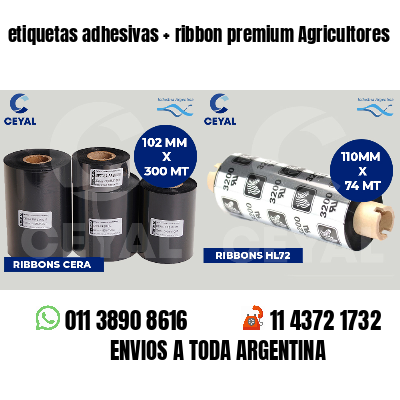 etiquetas adhesivas   ribbon premium Agricultores