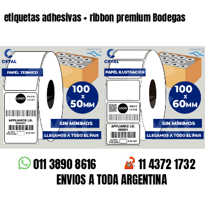 etiquetas adhesivas   ribbon premium Bodegas