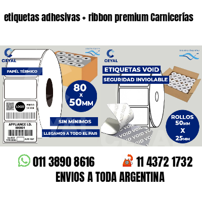 etiquetas adhesivas   ribbon premium Carnicerías