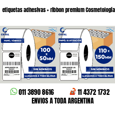 etiquetas adhesivas   ribbon premium Cosmetología