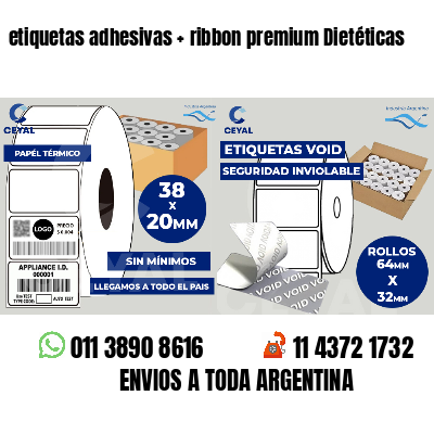 etiquetas adhesivas   ribbon premium Dietéticas