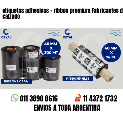 etiquetas adhesivas   ribbon premium Fabricantes de calzado