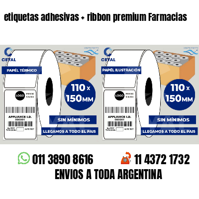 etiquetas adhesivas   ribbon premium Farmacias