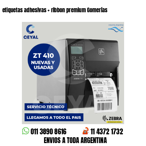 etiquetas adhesivas   ribbon premium Gomerías