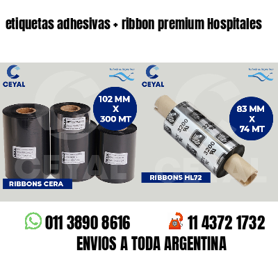 etiquetas adhesivas   ribbon premium Hospitales