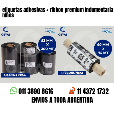 etiquetas adhesivas   ribbon premium Indumentaria para niños