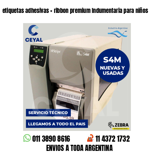 etiquetas adhesivas   ribbon premium Indumentaria para niños