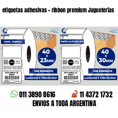 etiquetas adhesivas   ribbon premium Jugueterías