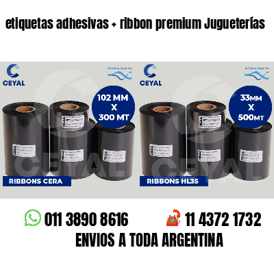 etiquetas adhesivas   ribbon premium Jugueterías
