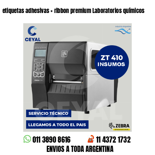 etiquetas adhesivas   ribbon premium Laboratorios químicos