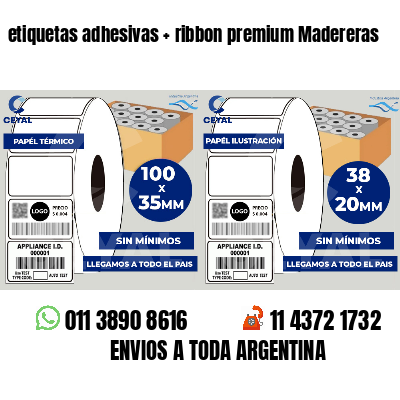 etiquetas adhesivas   ribbon premium Madereras