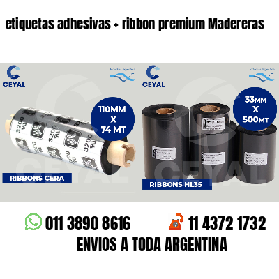 etiquetas adhesivas   ribbon premium Madereras