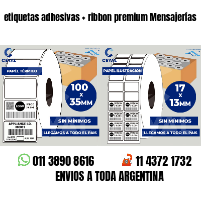 etiquetas adhesivas   ribbon premium Mensajerías