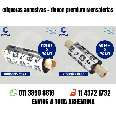 etiquetas adhesivas   ribbon premium Mensajerías