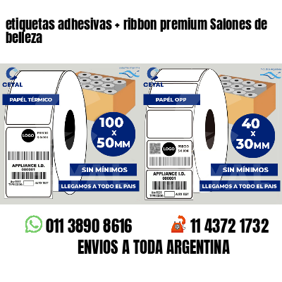 etiquetas adhesivas   ribbon premium Salones de belleza