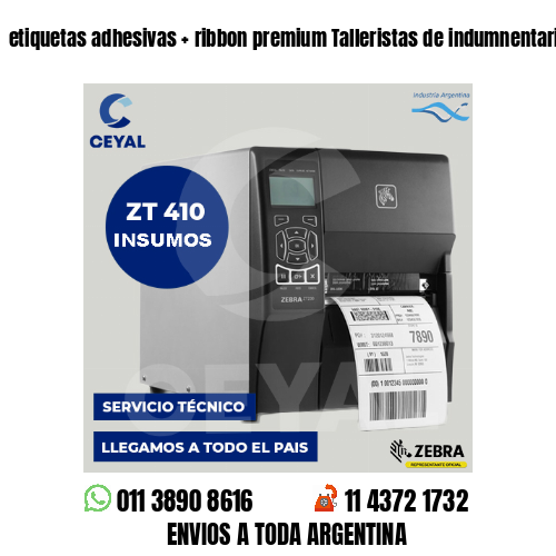 etiquetas adhesivas   ribbon premium Talleristas de indumnentaria