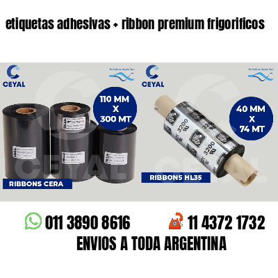 etiquetas adhesivas   ribbon premium frigorificos