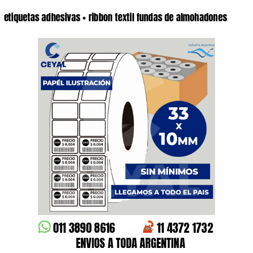 etiquetas adhesivas   ribbon textil fundas de almohadones