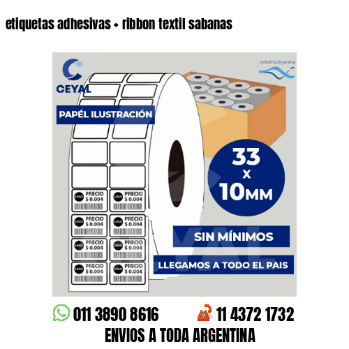 etiquetas adhesivas   ribbon textil sabanas