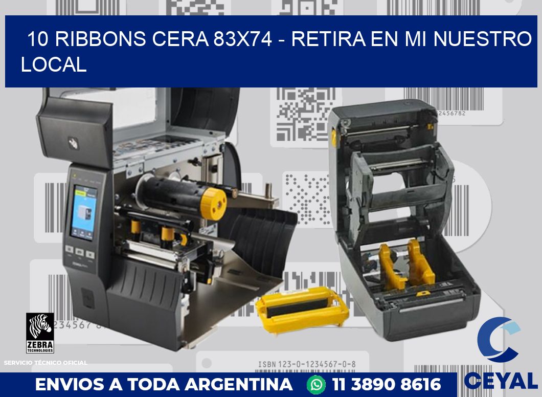 10 Ribbons cera 83x74 - retira en mi nuestro local