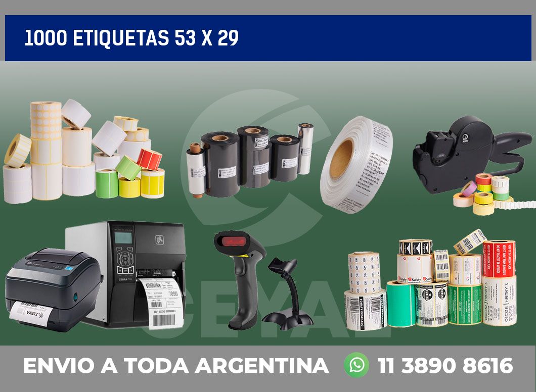 1000 etiquetas 53 x 29