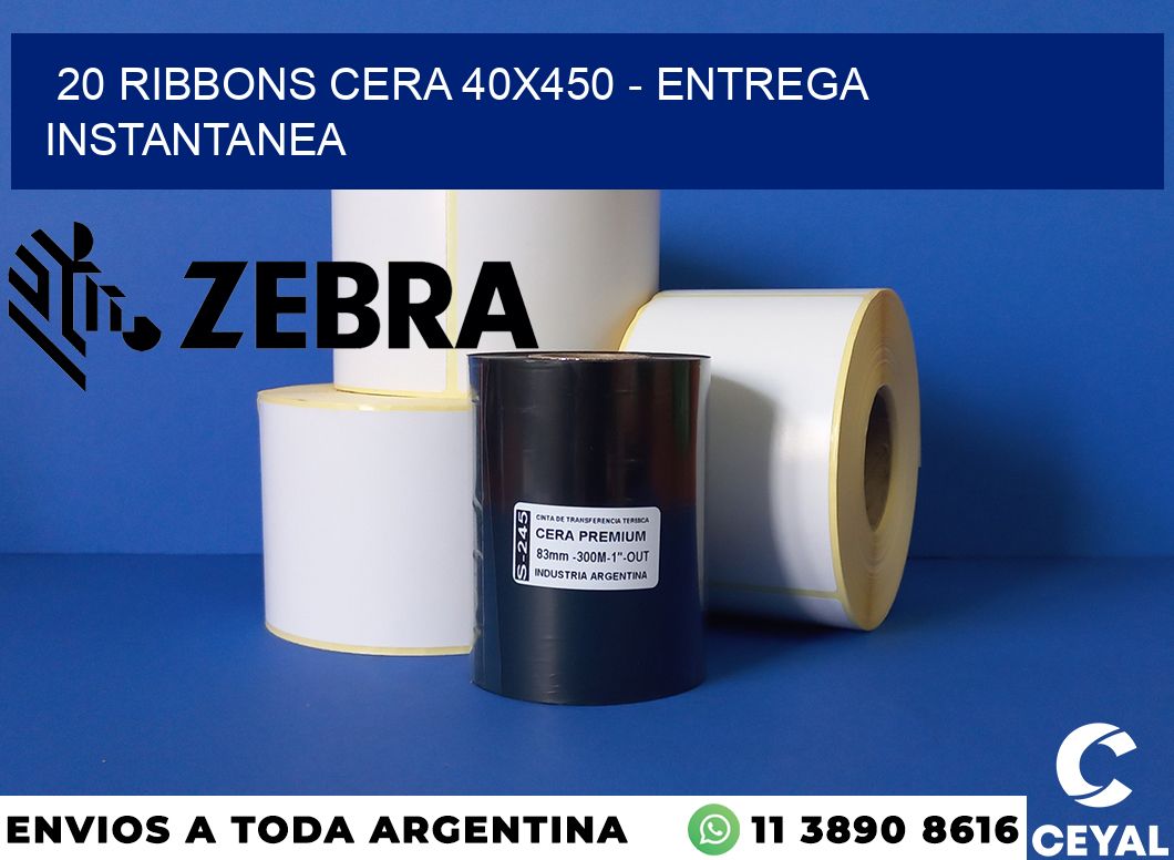 20 Ribbons cera 40x450 - entrega instantanea