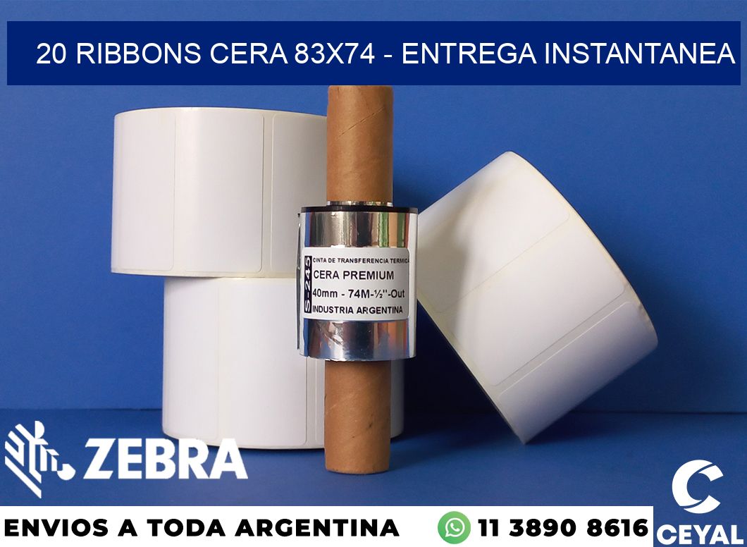 20 Ribbons cera 83x74 - entrega instantanea