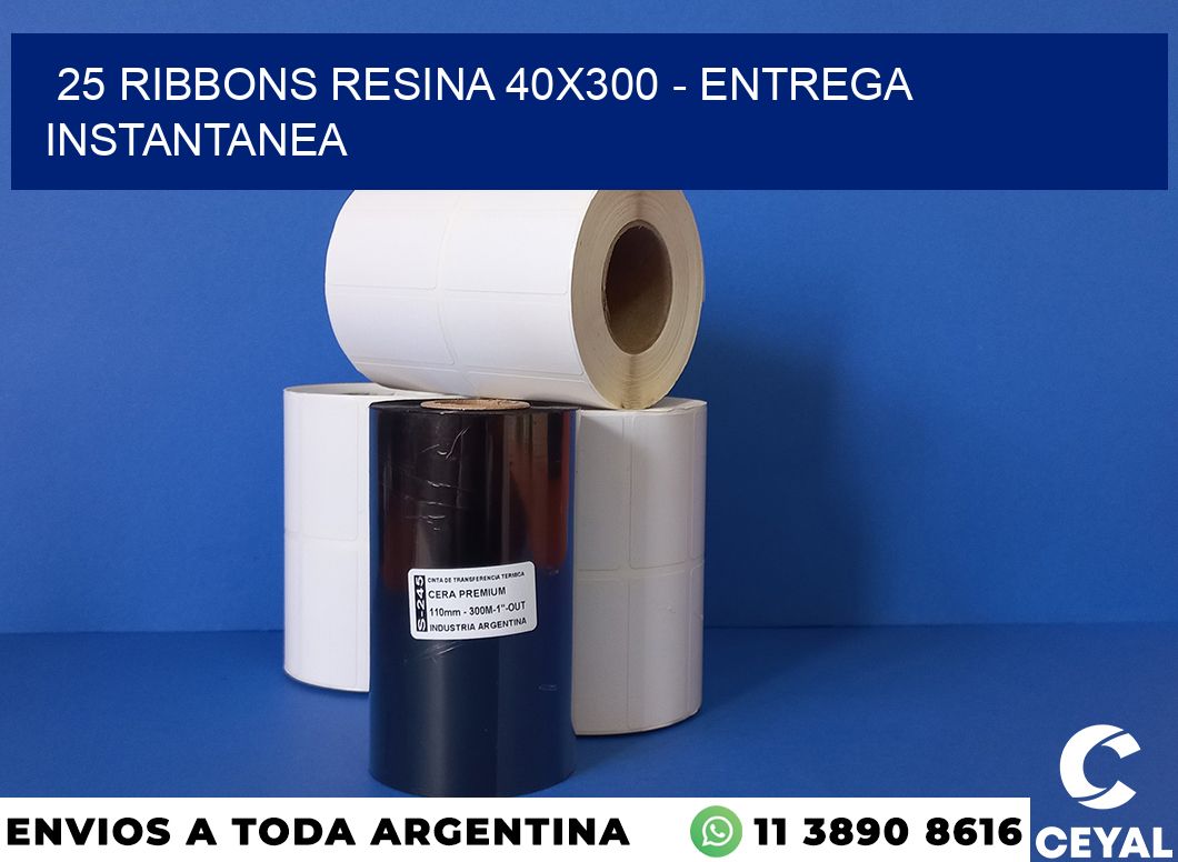 25 Ribbons resina 40×300 – entrega instantanea