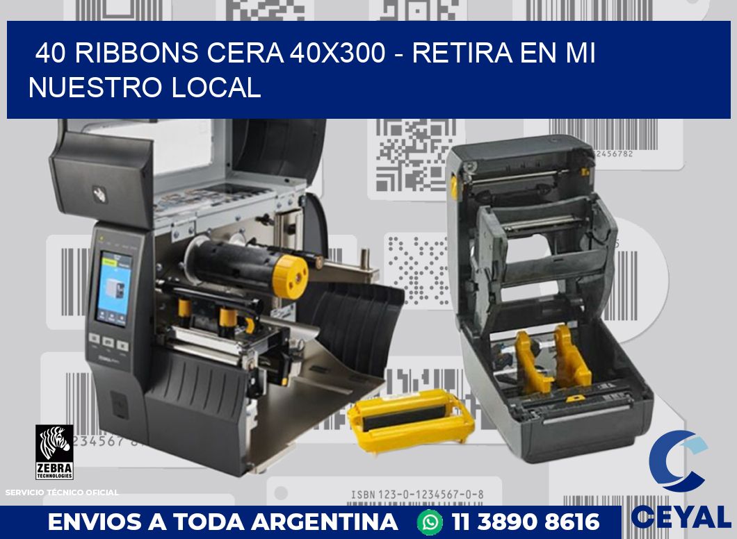 40 Ribbons cera 40x300 - retira en mi nuestro local