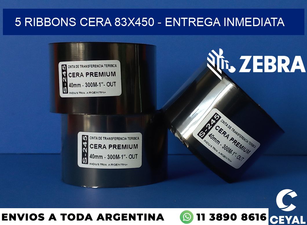 5 Ribbons cera 83x450 - Entrega inmediata