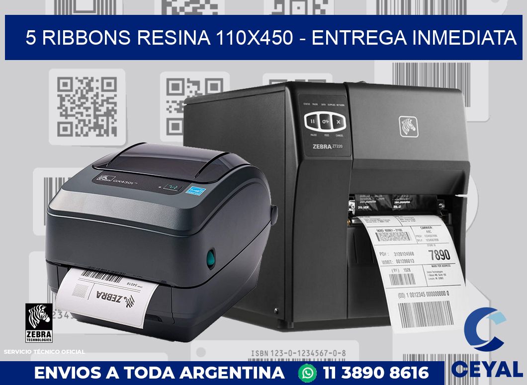 5 Ribbons resina 110x450 - Entrega inmediata
