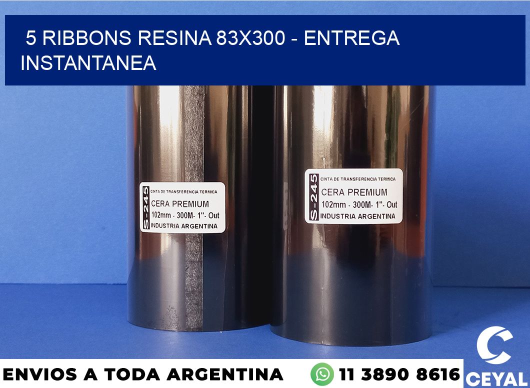 5 Ribbons resina 83×300 – entrega instantanea