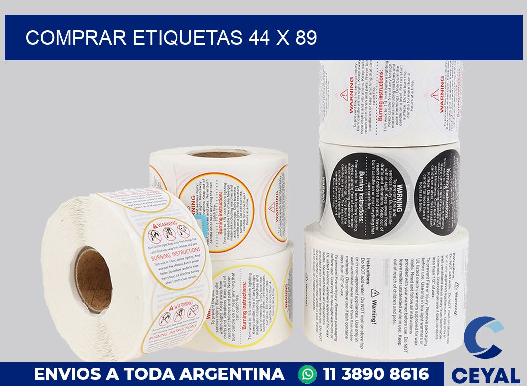 Comprar etiquetas 44 x 89