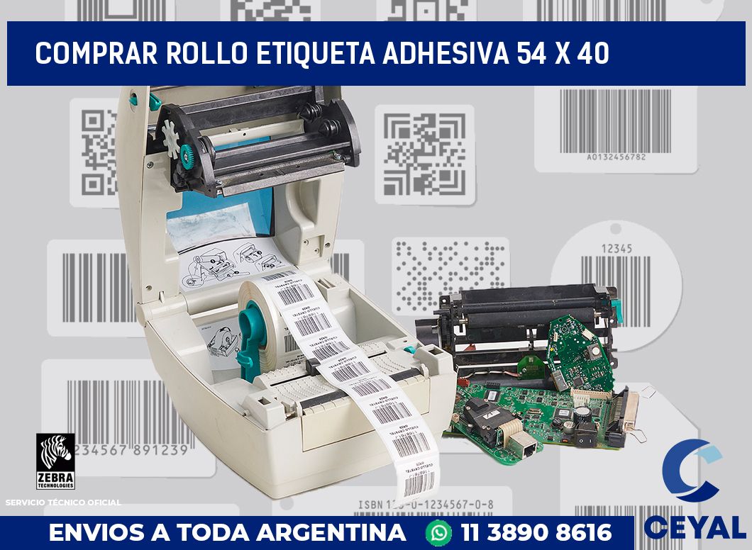Comprar rollo etiqueta adhesiva 54 x 40