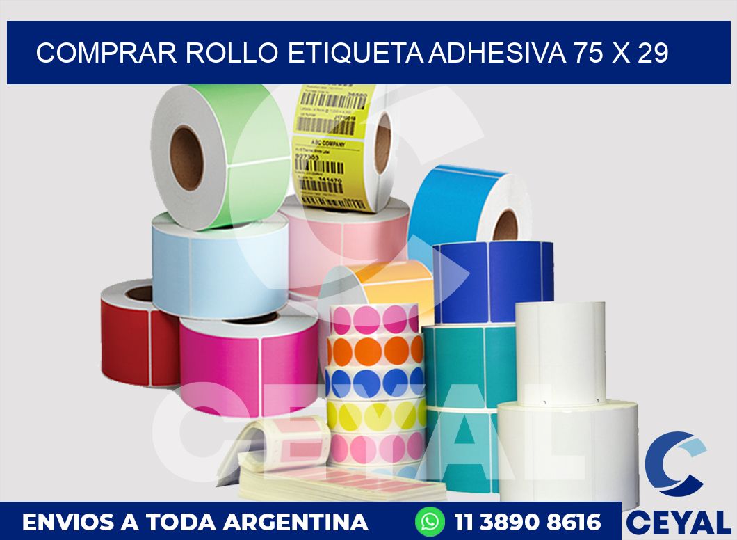 Comprar rollo etiqueta adhesiva 75 x 29