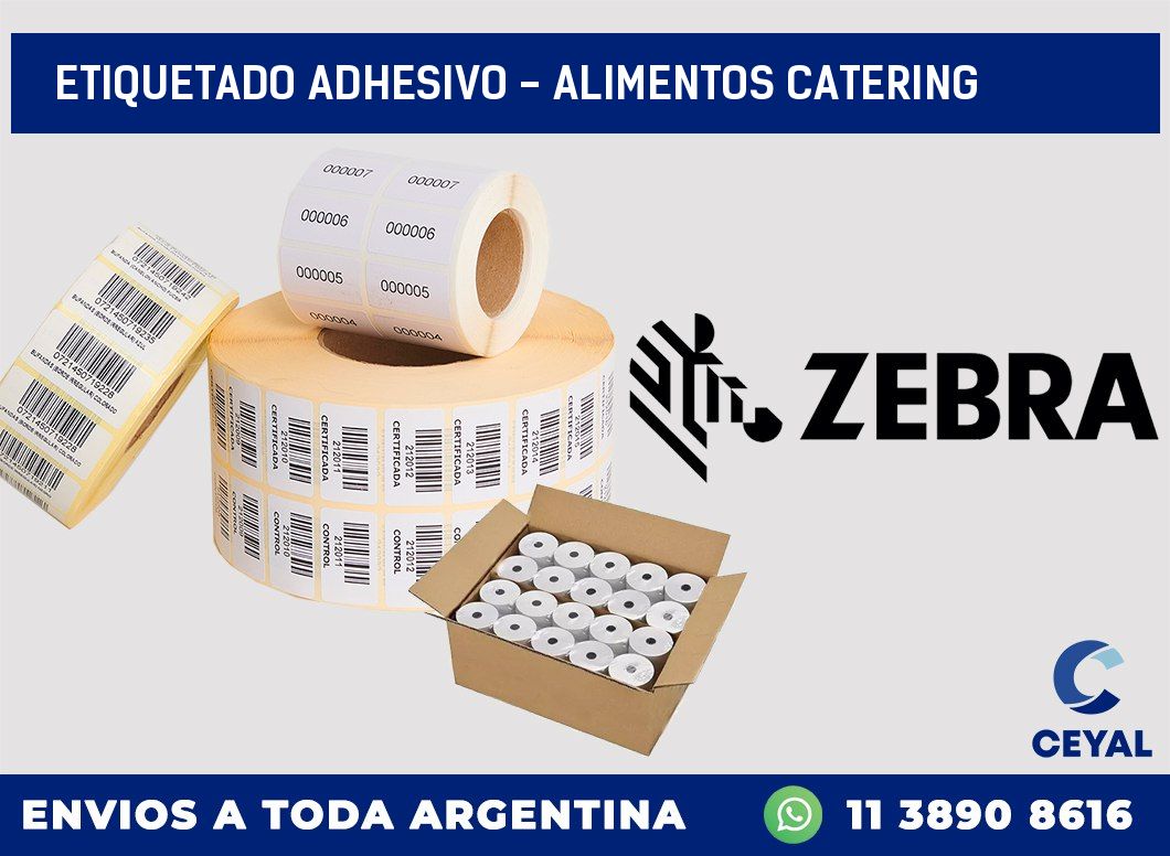 Etiquetado adhesivo – alimentos catering