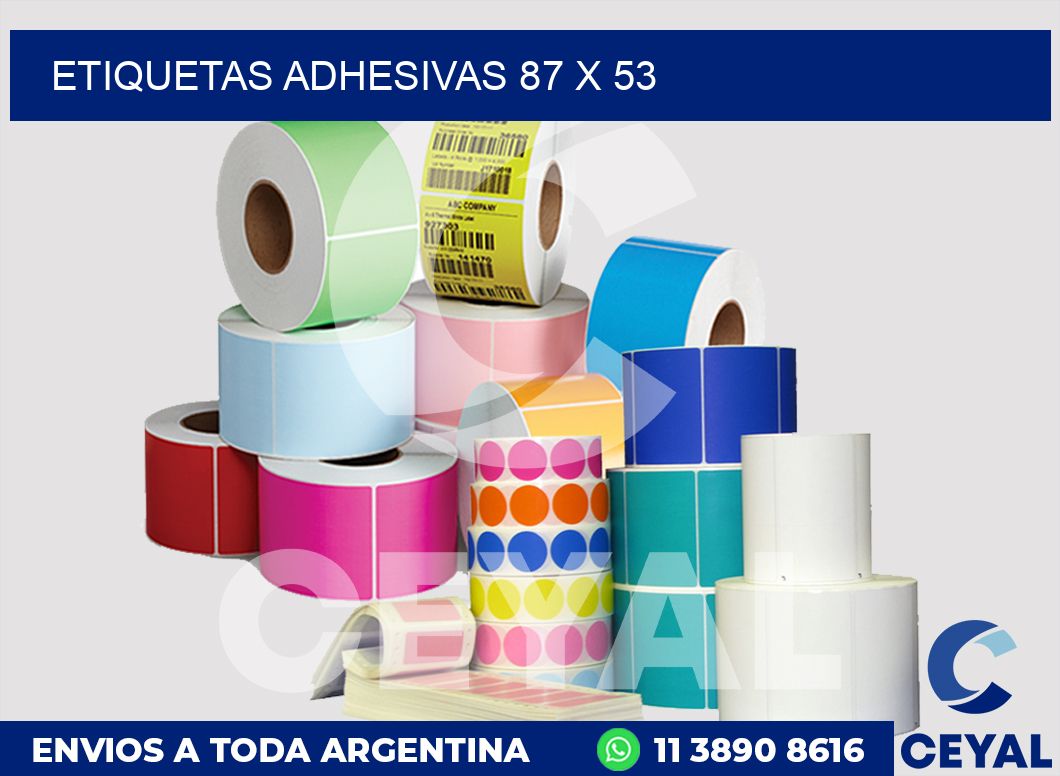 etiquetas adhesivas 87 x 53