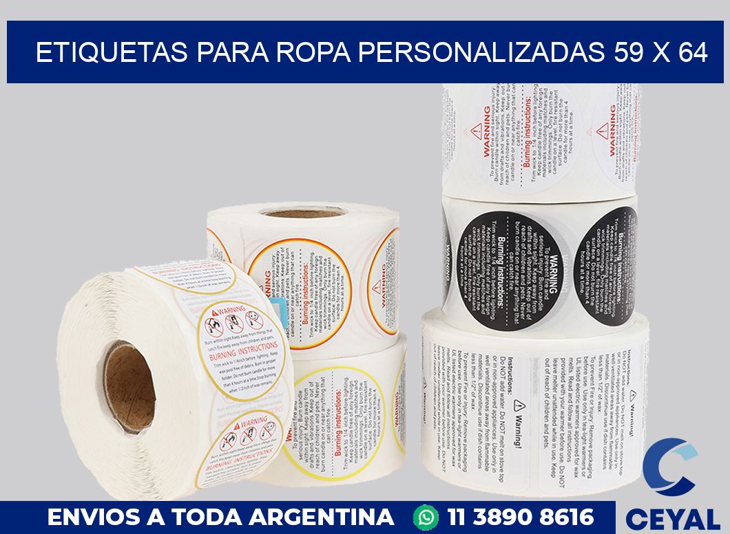 etiquetas para ropa personalizadas 59 x 64