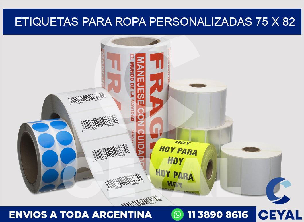 etiquetas para ropa personalizadas 75 x 82