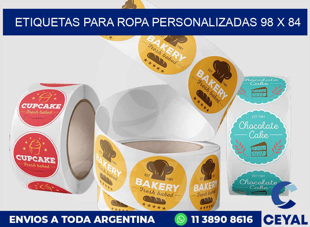 etiquetas para ropa personalizadas 98 x 84