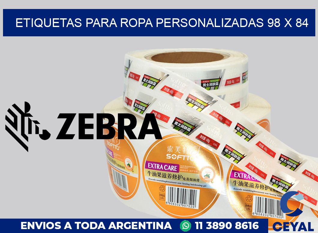 etiquetas para ropa personalizadas 98 x 84