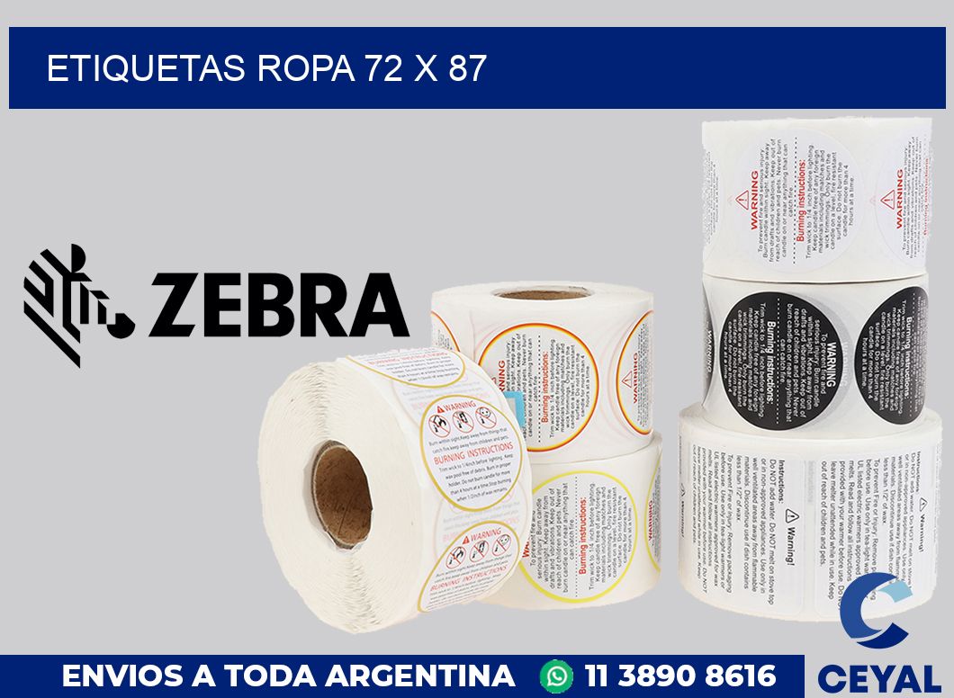 etiquetas ropa 72 x 87