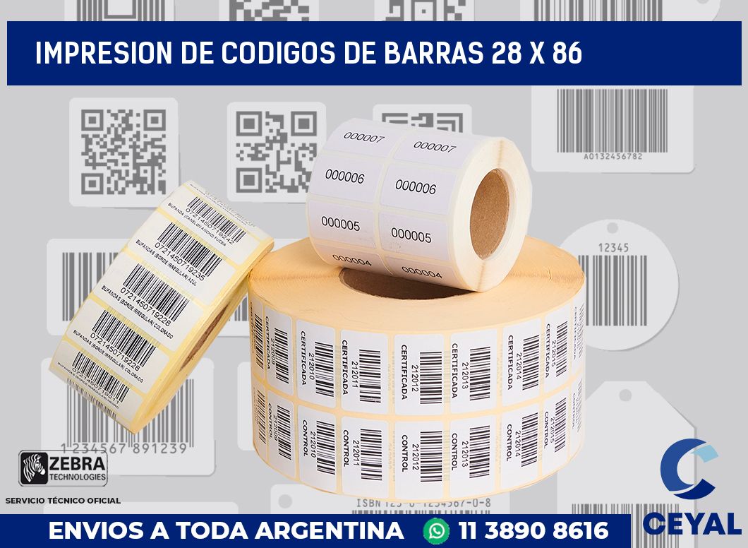 impresion de codigos de barras 28 x 86